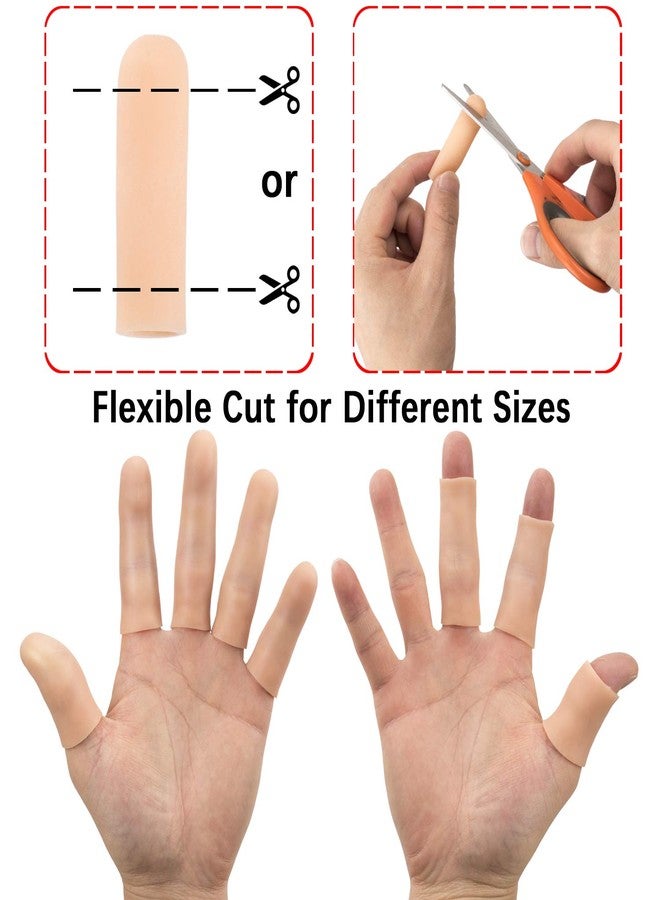 ANCIRS Gel Finger Support Protector Gloves, Gel Finger Cots/Covers - Different Sizes Silicone Fingertips for Hands Cracking, Eczema Skin (40pcs) - Image 5